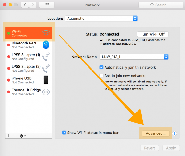 changing dns servers mac